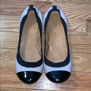 EUC J Crew pink and black flats